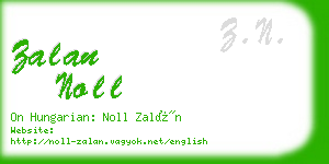 zalan noll business card